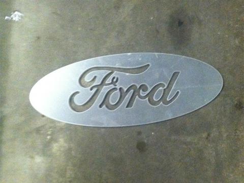 Ford Emblem cut out of metal